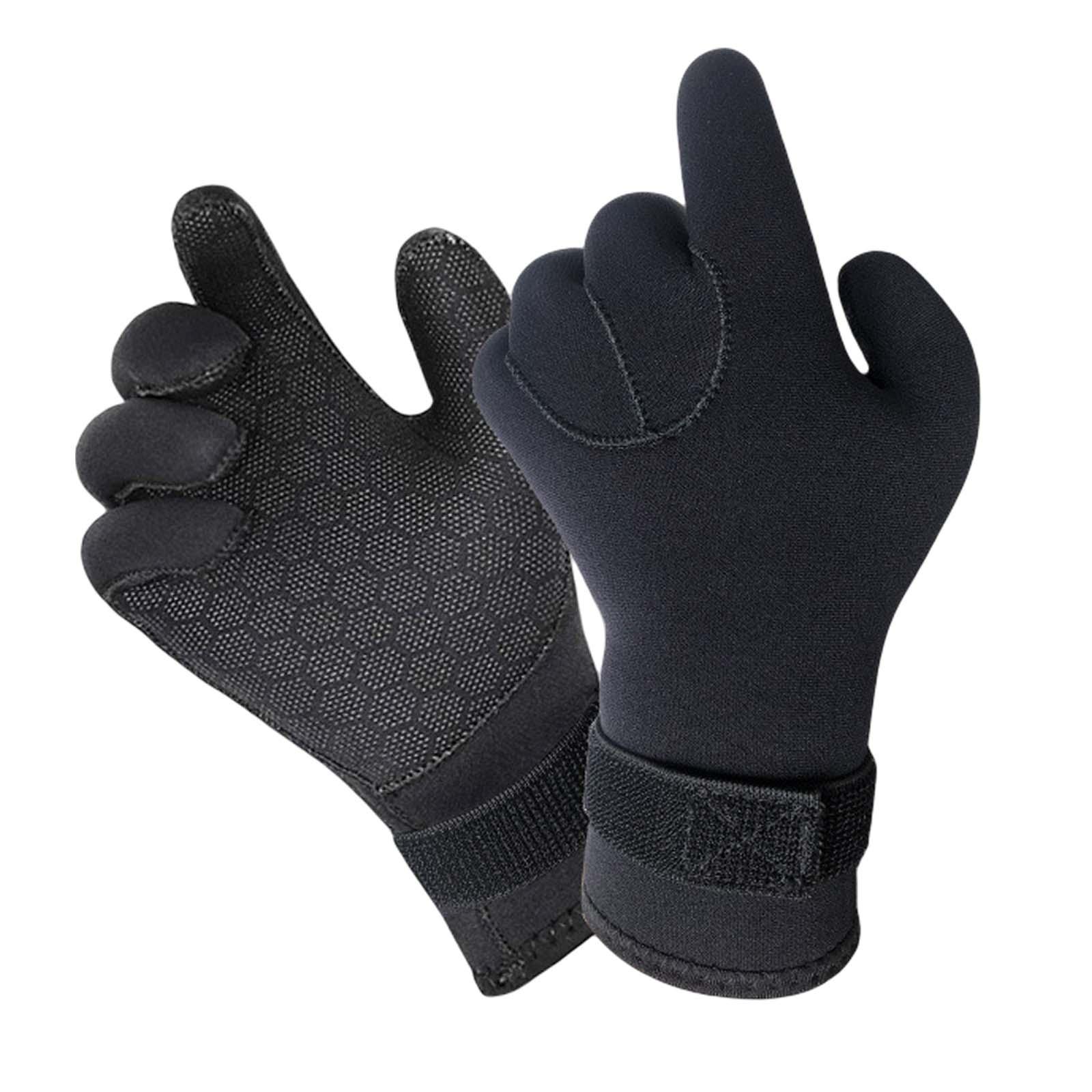 Aquatic Sports And Scuba - Beş Parmaklı Neopren Dalış Eldiveni, Ayarlanabilir