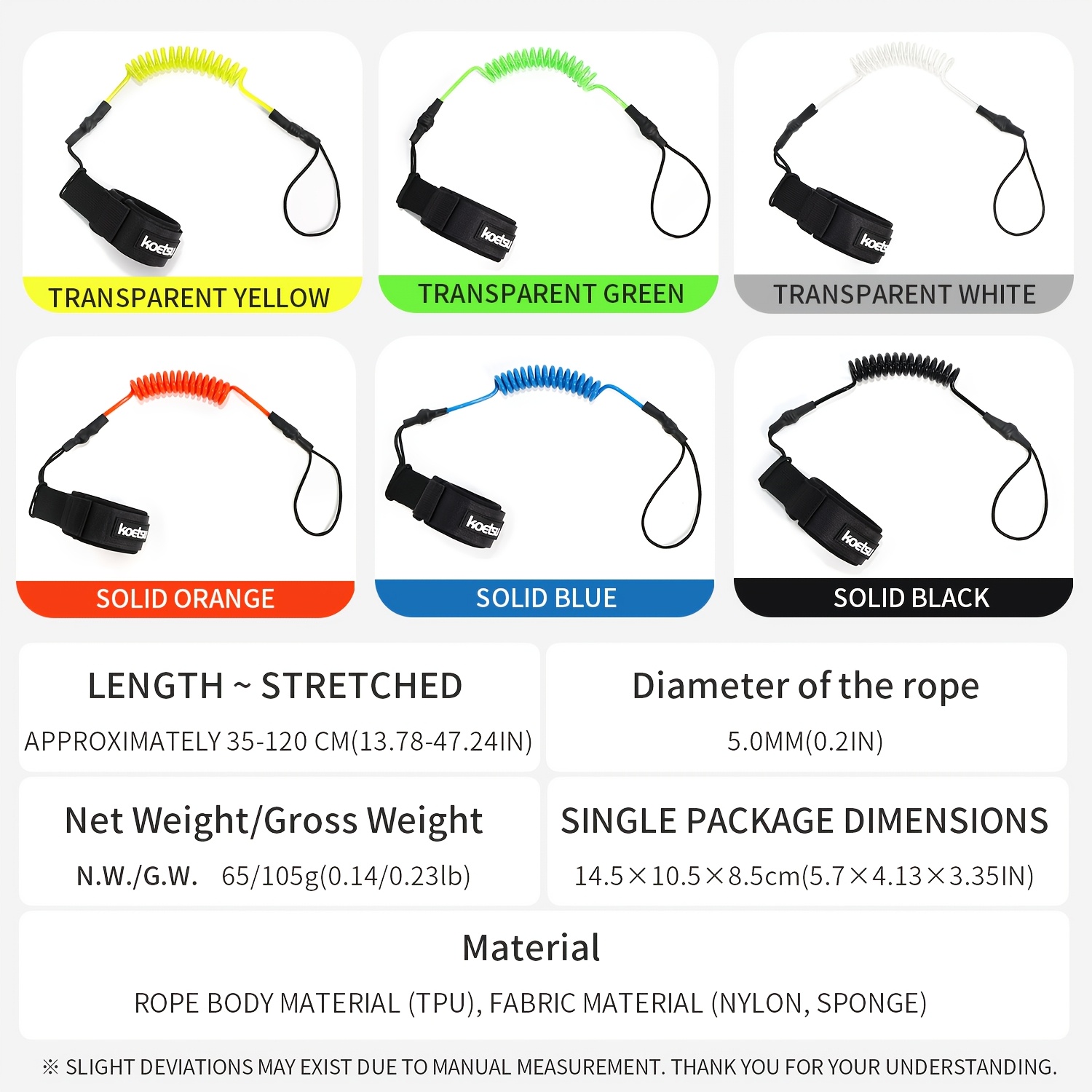 KOETSU Bodyboard Kayışı, 5mm T - Stand Up Paddle Leash incelemesi ve fiyatı